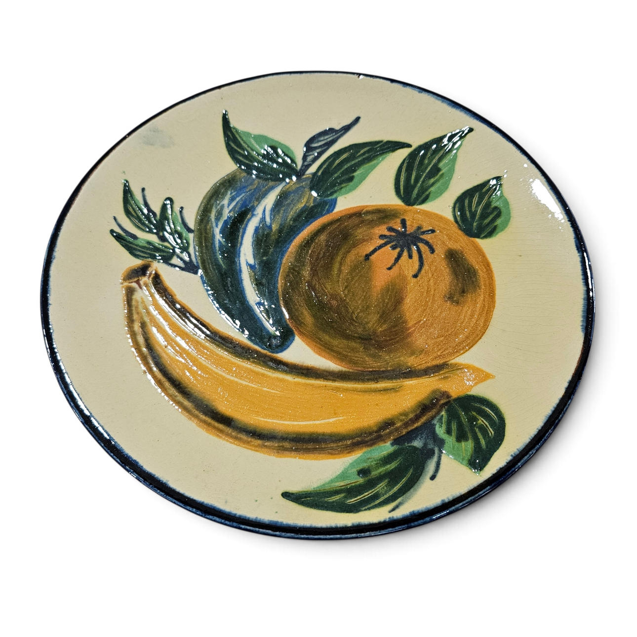 Bisbal ceramic plate with fruit motif.
