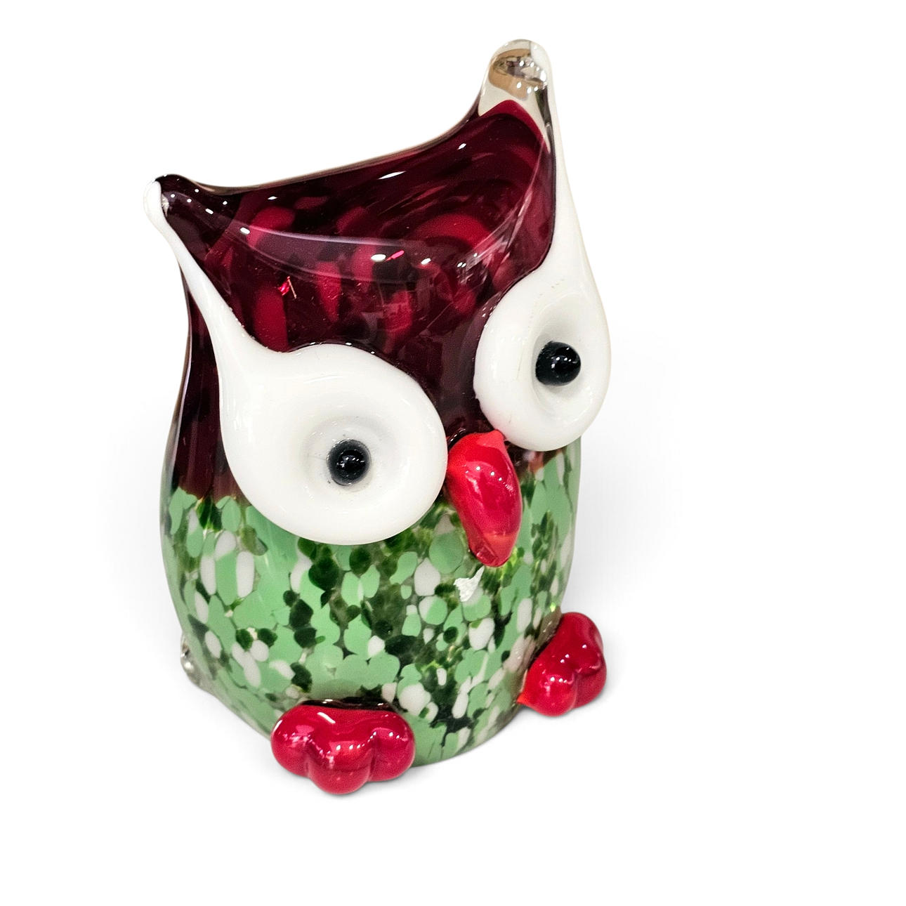 Murano glass owl figure.