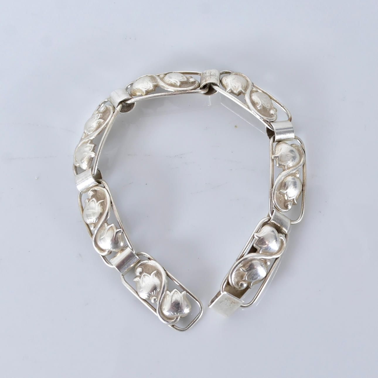 BRACELET, silver, marked JT.
