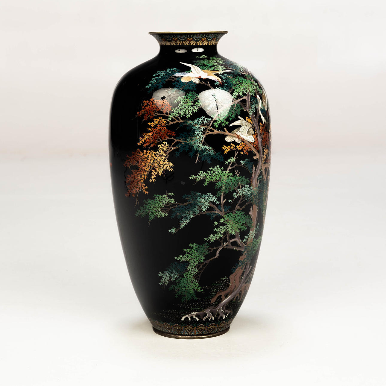FLOOR VASE, Cloisonné China.