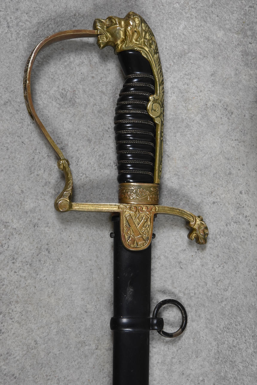 OFFICERSSABEL, artilleriet Tyskland, graverad klinga.