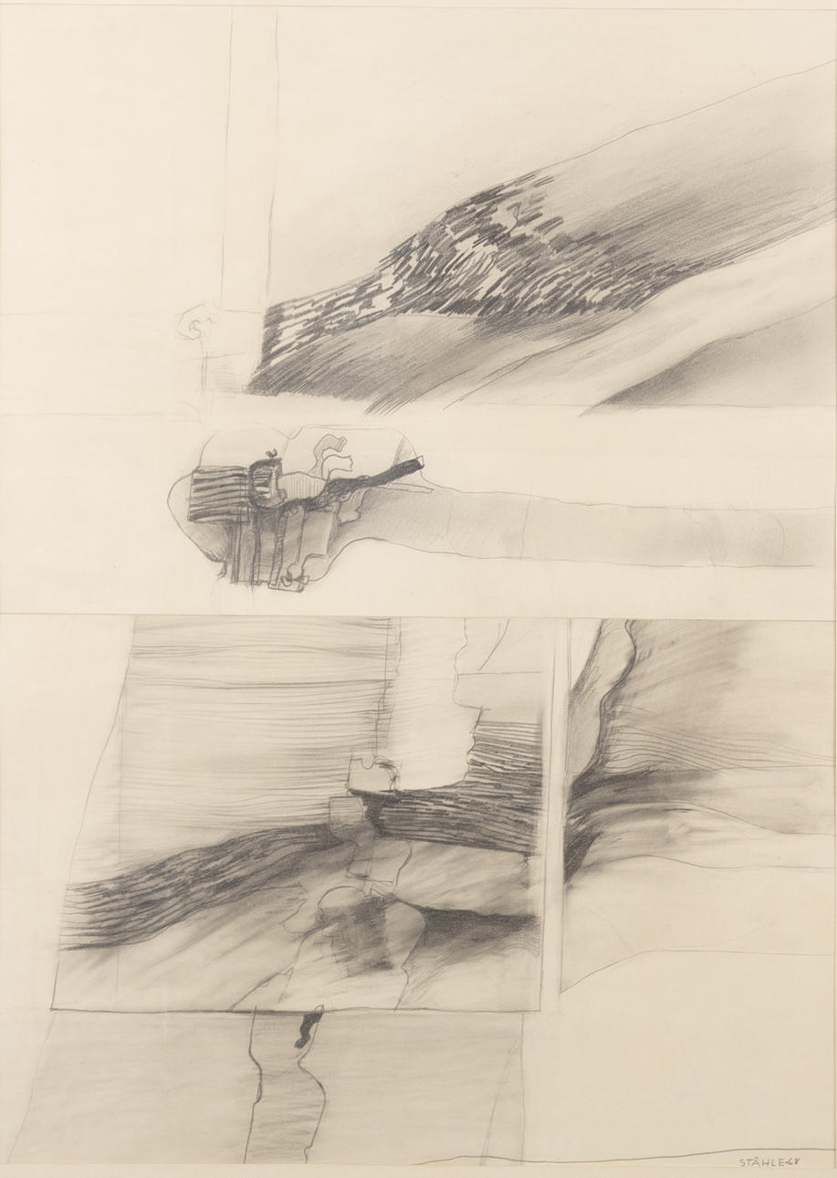 HUGO STÅHLE. drawing, pencil, signed, dated -68.