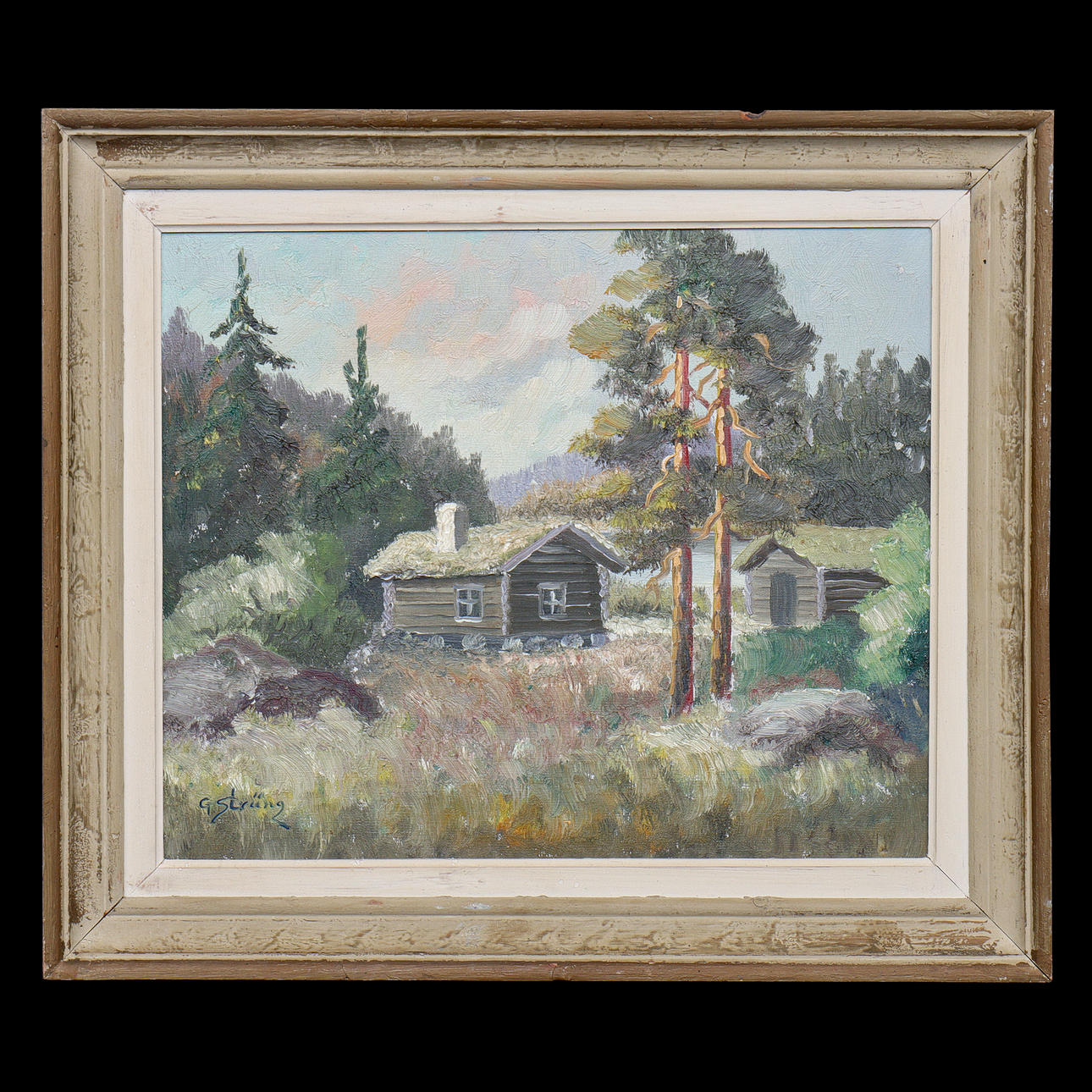 GOTTFRID E STRÄNG (1894-1967), OIL ON CANVAS, SIGNED.