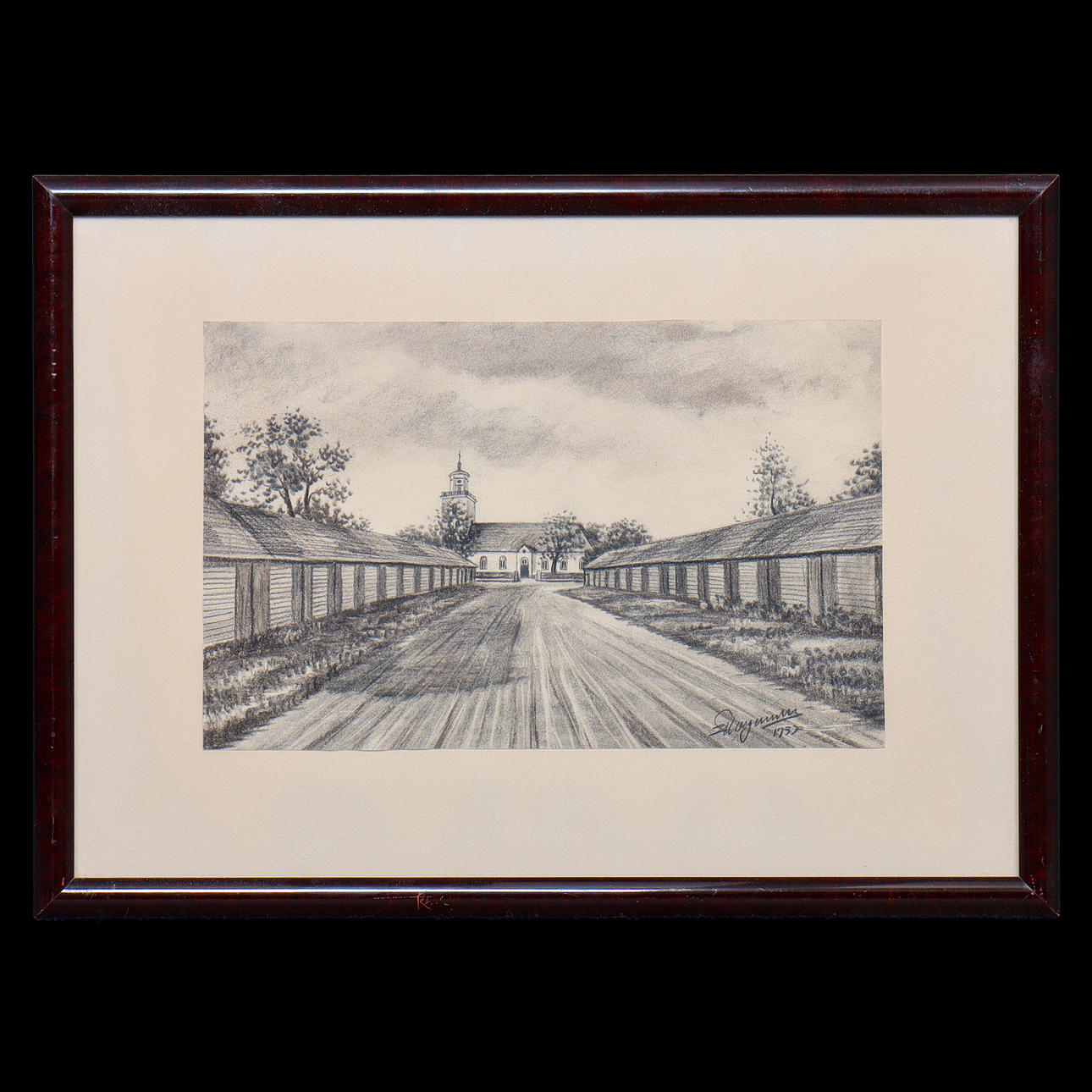 UNIDENTIFIED ARTIST, DRAWING, SIGNED, DATED, FRAMED.