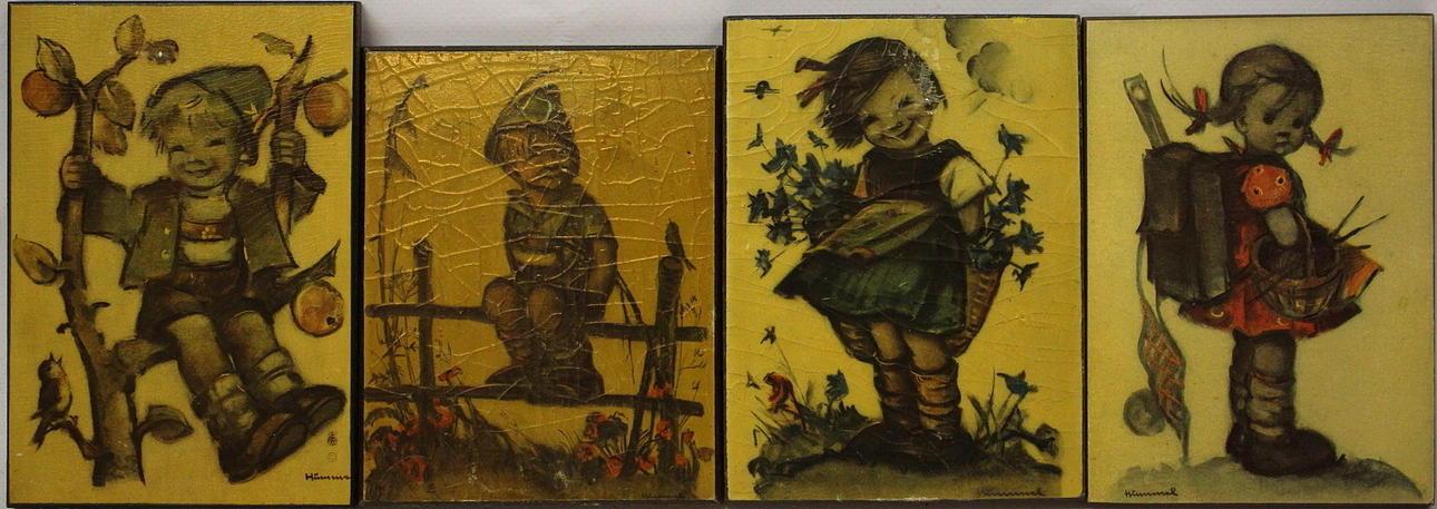 TRÄTAVLOR, 4 st,Hummel.