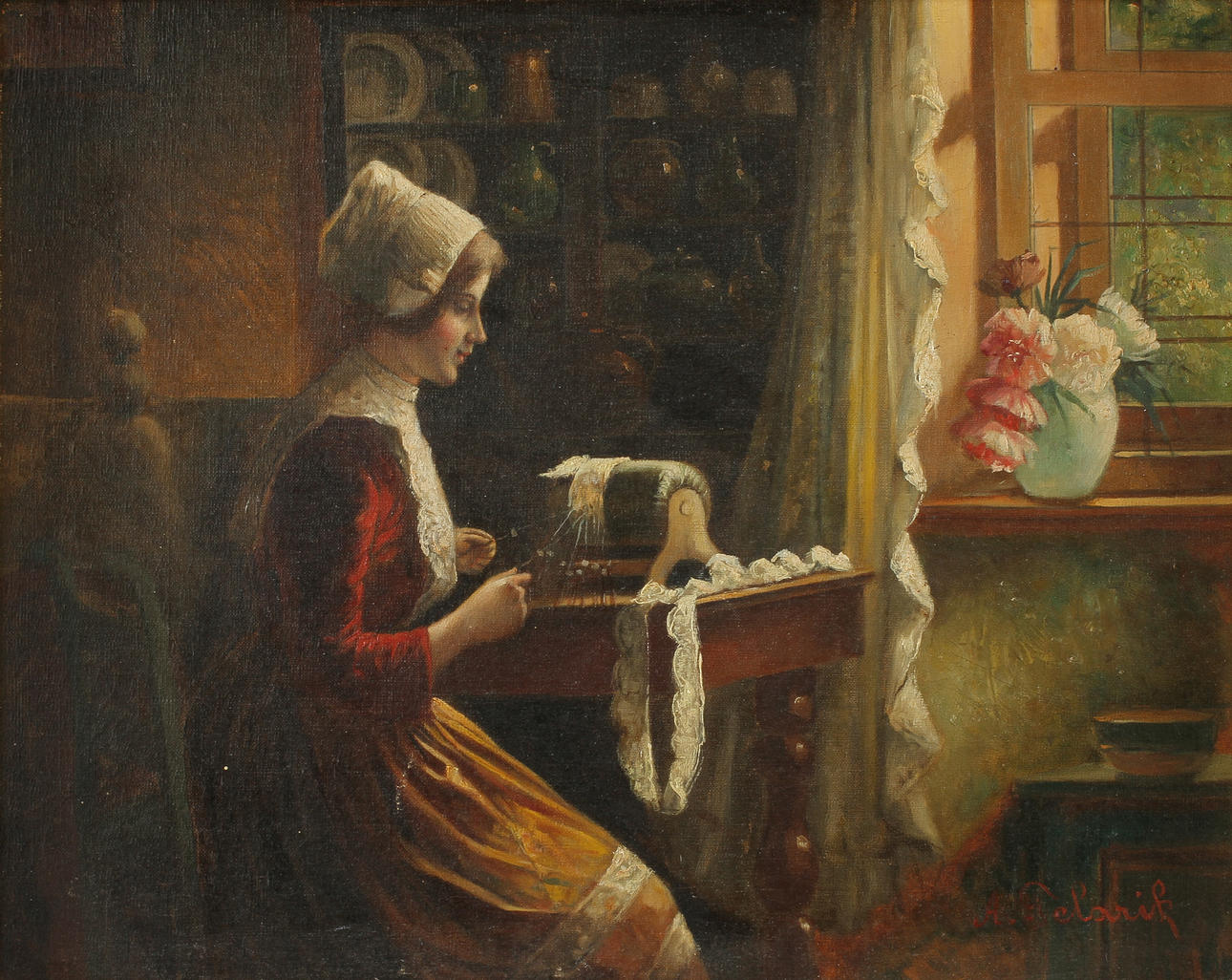 ALOIS TELARIK. Olja på duk, signerad.