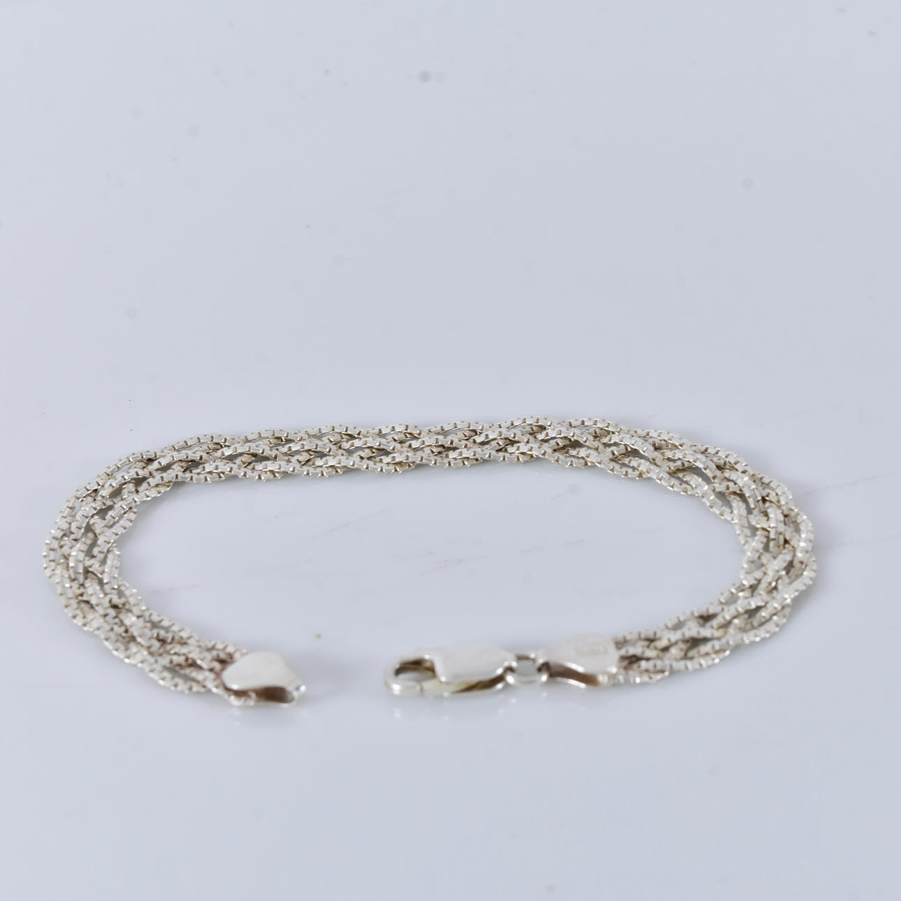 BRACELET, braided model, sterling silver.