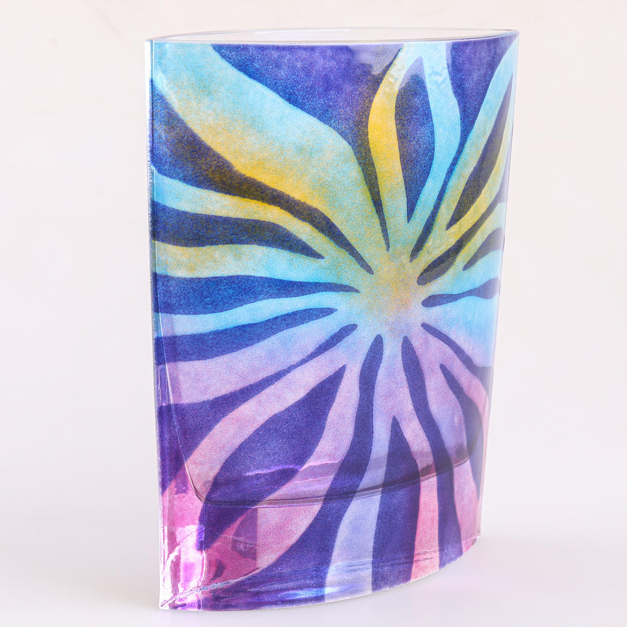 BIRGITTA NYHREN. VASE, glass, signed.
