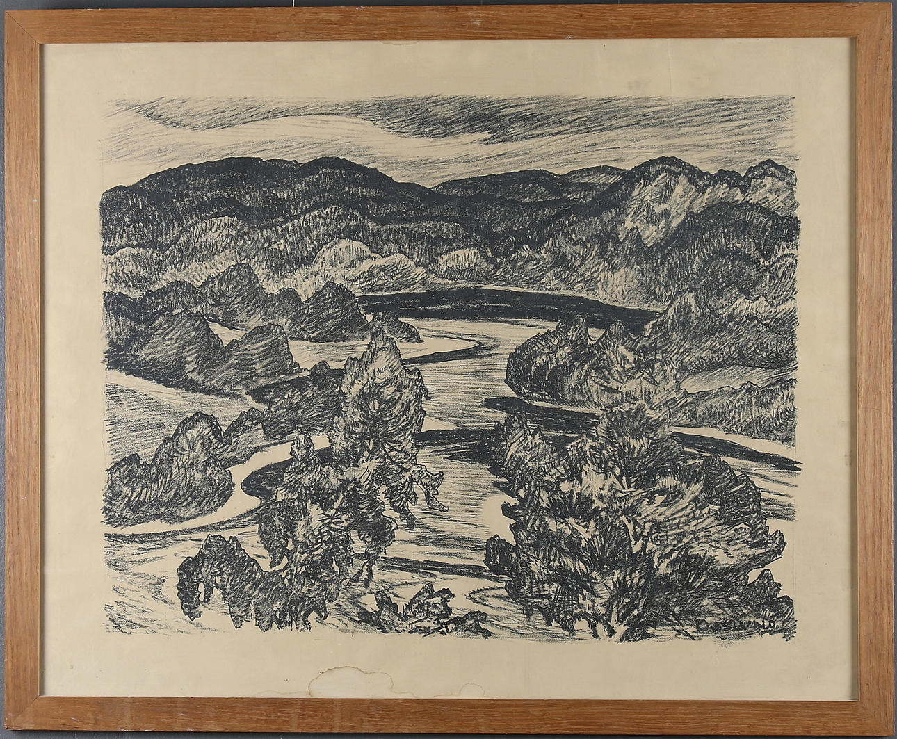 HELMER OSSLUND. Från Näsåker, litografi, ej signerad.