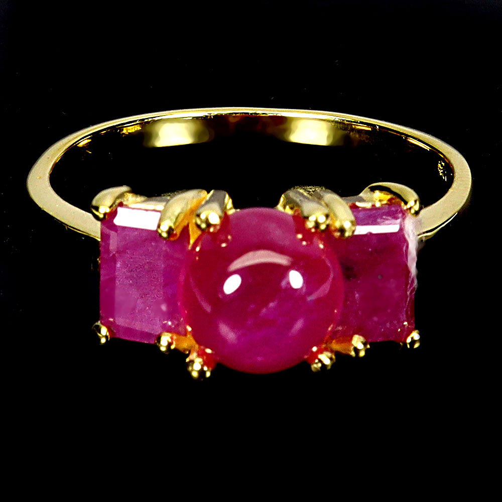 RUBY SILVER RING.