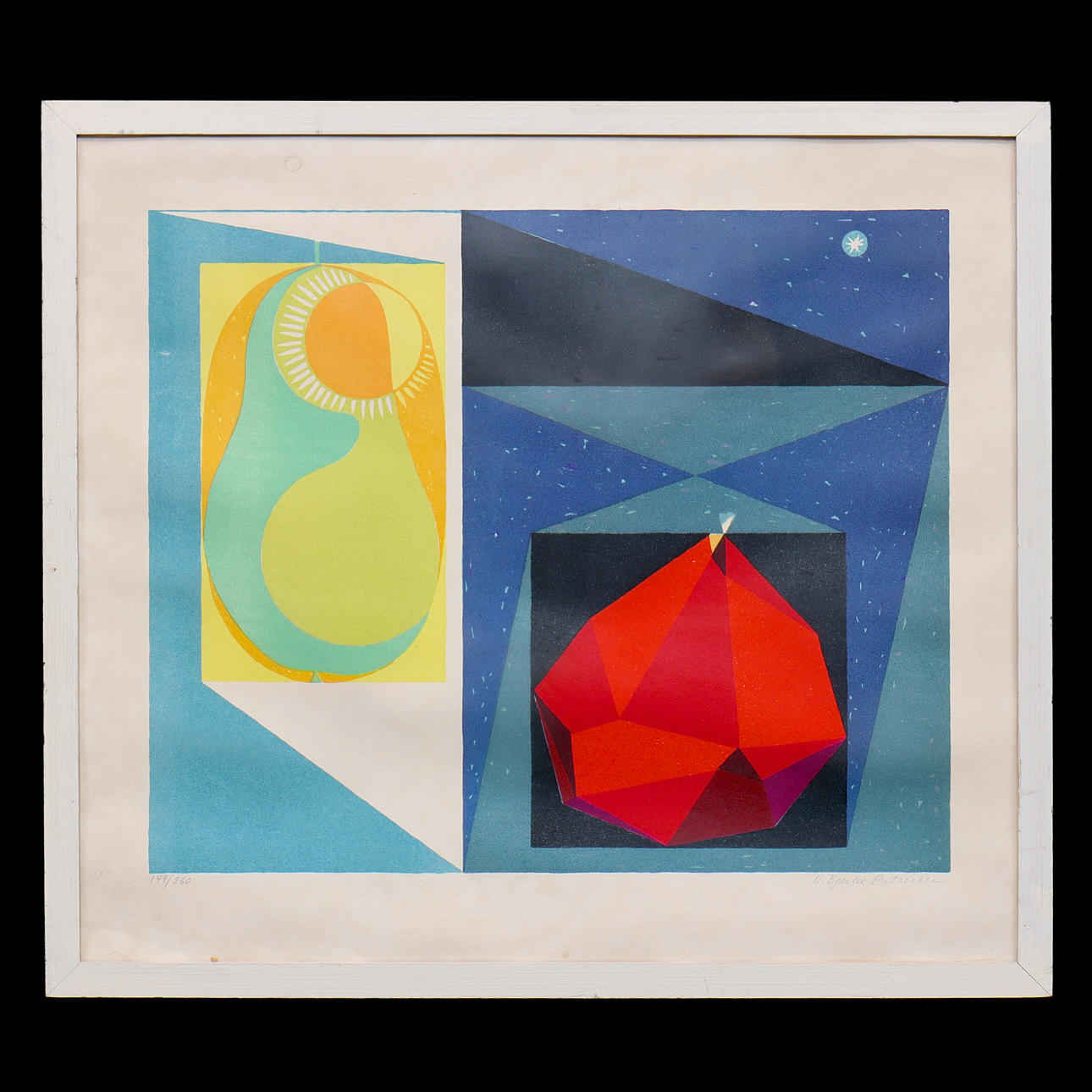 WILHELM BJERKE-PETERSEN, LITHOGRAPH 149/260, SIGNED, FRAMED.