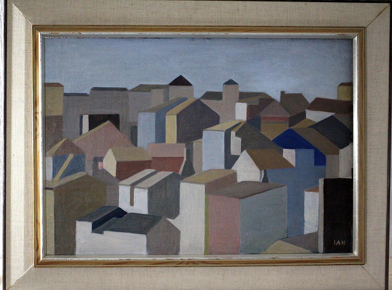 IVAR ANDERSSON. olja på pannå, motiv från Albuferia, signerad IAN.