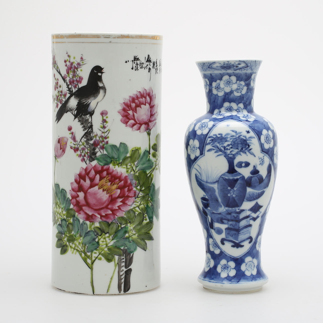 PENSELVAS och VAS, porslin, orientaliska.