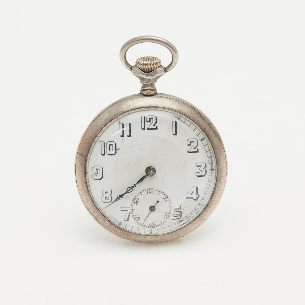 JUNGHANS. Lépine pocket watch, 800 silver, circa 1915, Germany.