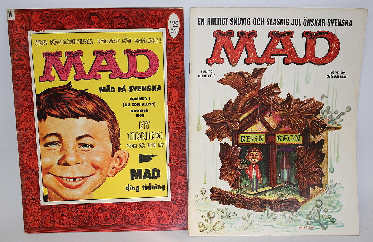COMIC-ZEITSCHRIFTEN, MAD, 1960 Nr. 1 & 2.