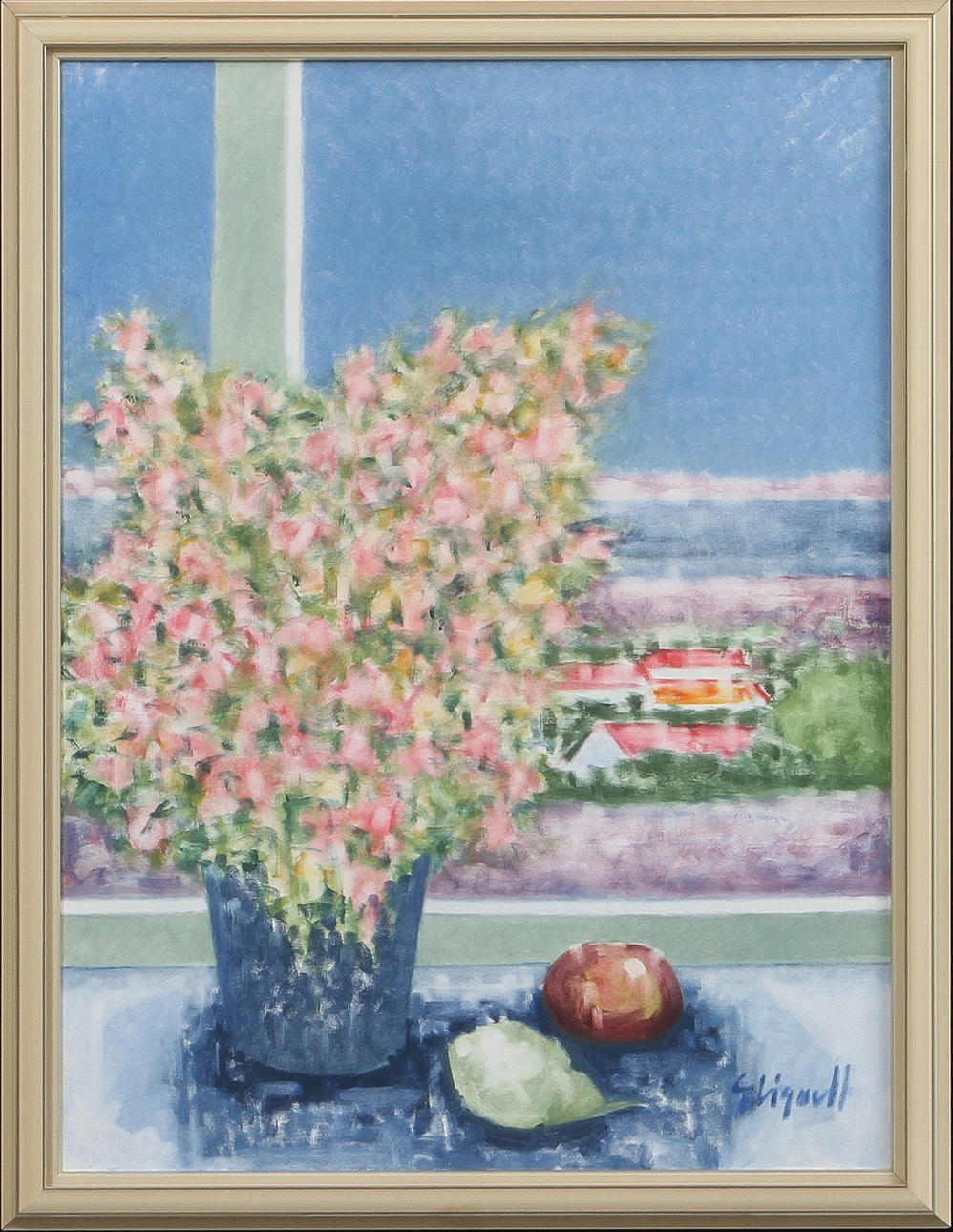 SVEN LIGNELL. Blomsterstilleben, olja på duk, sign.