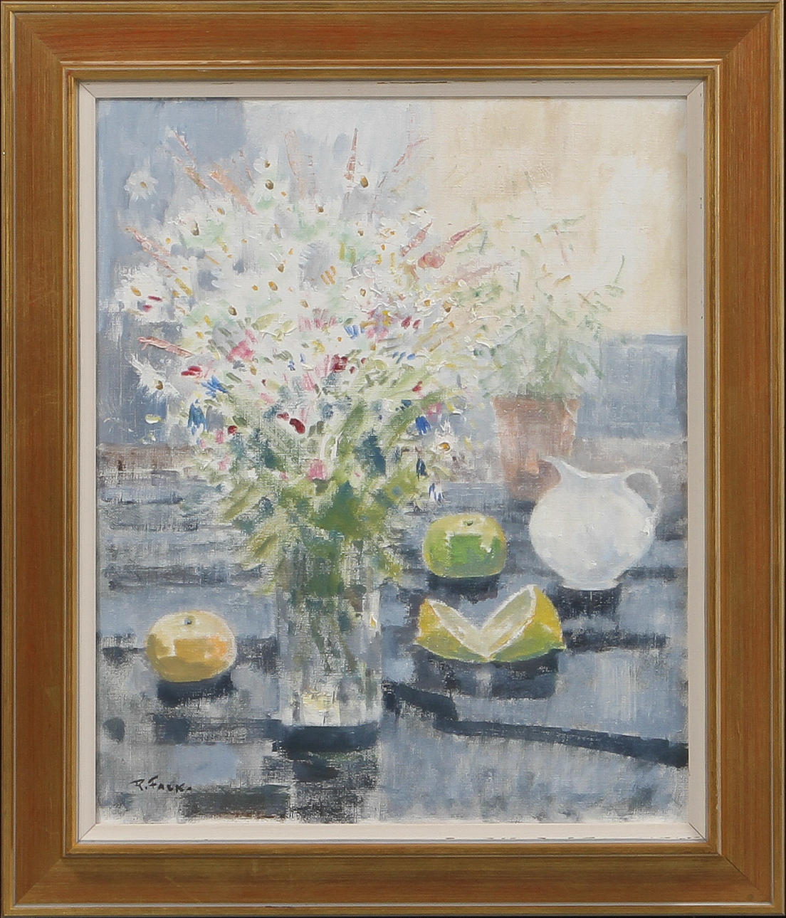 RAGNAR FALK. Stilleben, olja på duk, sign.