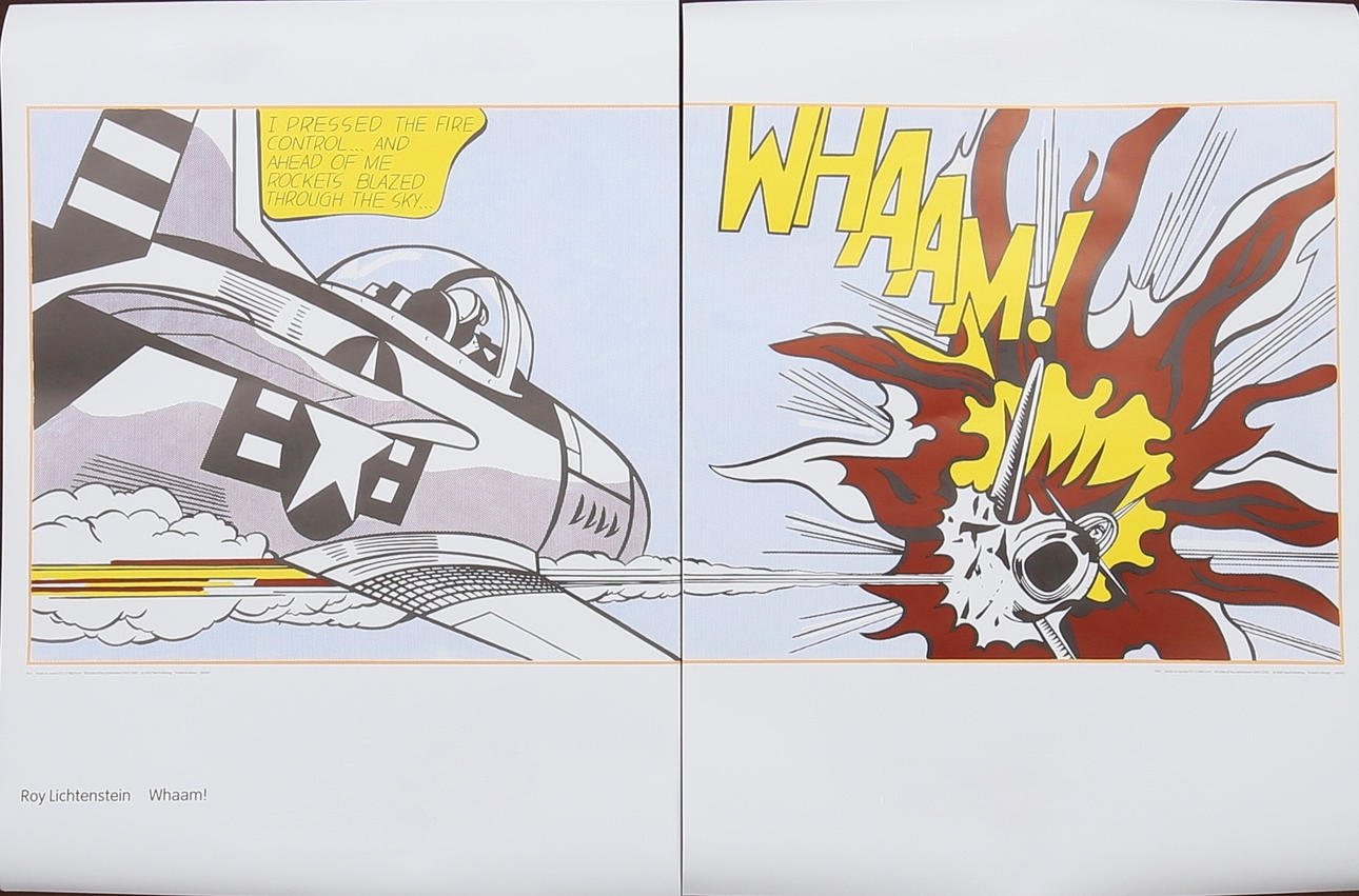 AUSSTELLUNGSPLAKAT, Roy Lichtenstein, Diptychon.