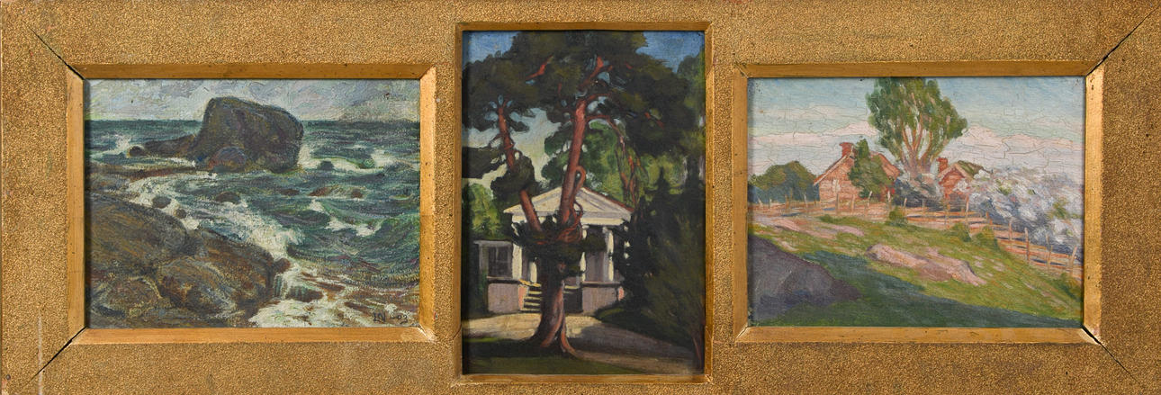 LINUS NORRBOM. Triptych, oil on canvas, signed, dated -03.