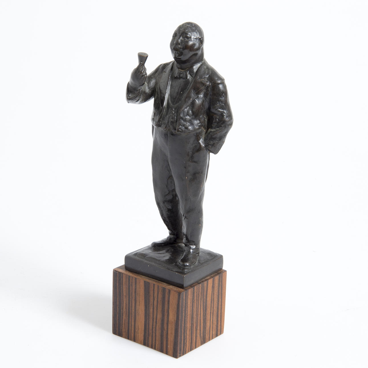 SKULPTUR, brons, signerad A. Olson -29, gjutarstämplar Rosengrens, Limhamn.