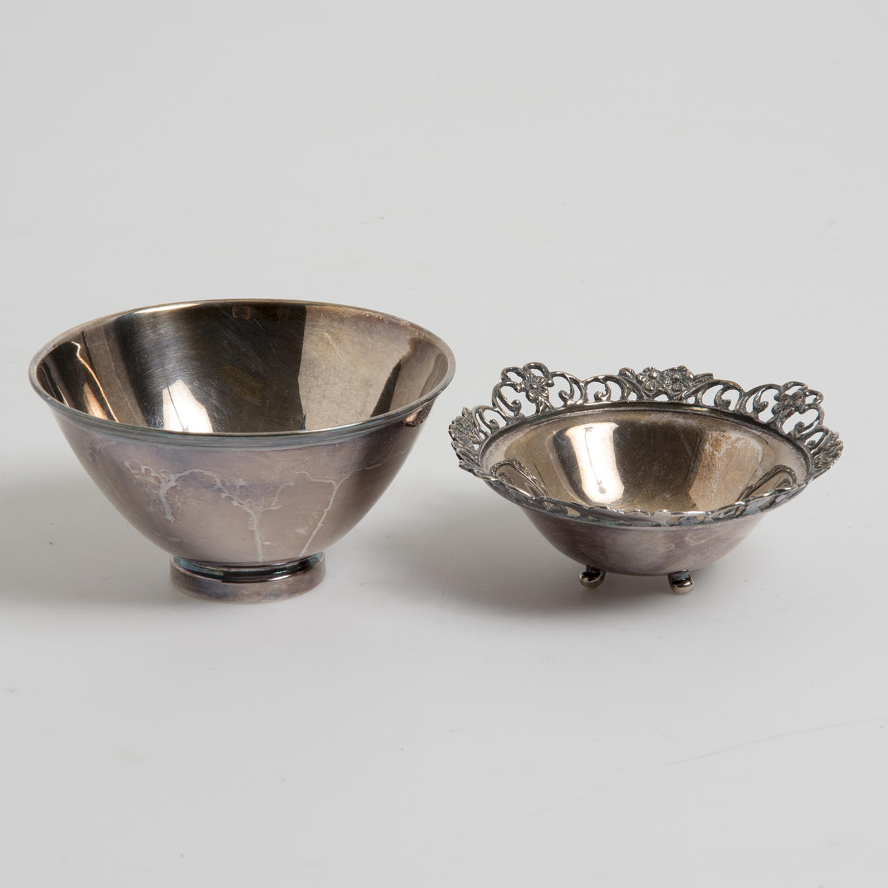 SKÅLAR, 2 stycken, silver.