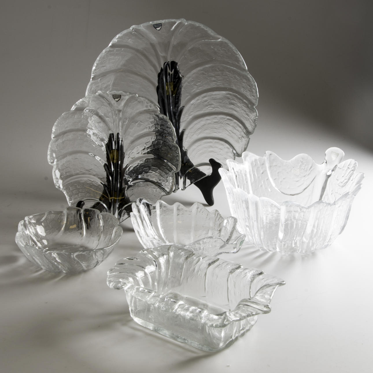 MATSERVIS, glas, 33 delar, "Eden", Lars Hellsten, Orrefors.