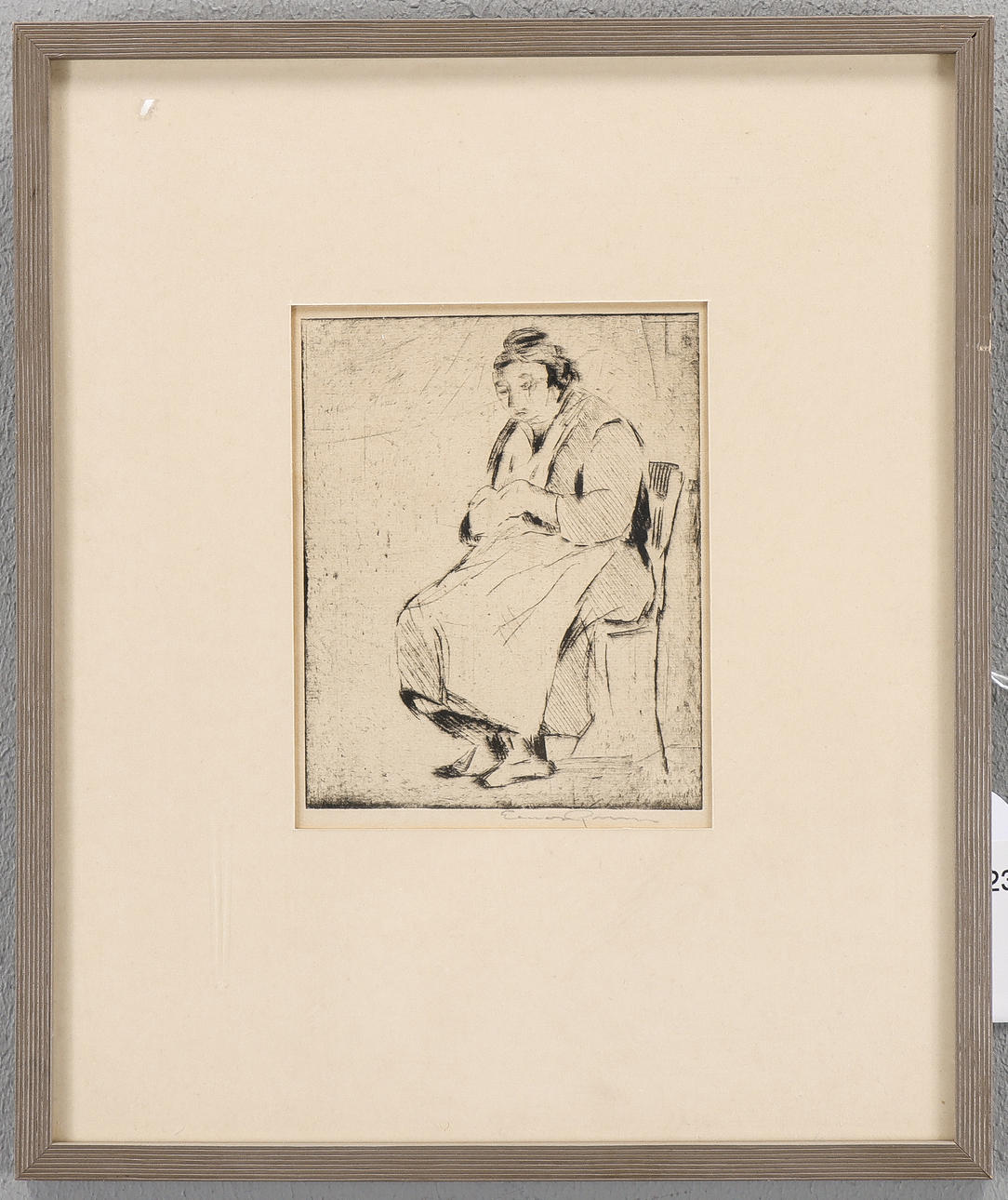 EINAR PERSON. Etching, signed.