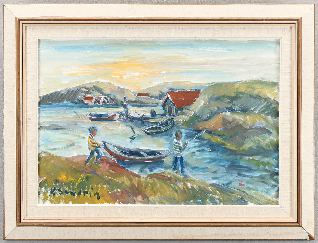 NILS SEVERIN. Oil on canvas, signed.