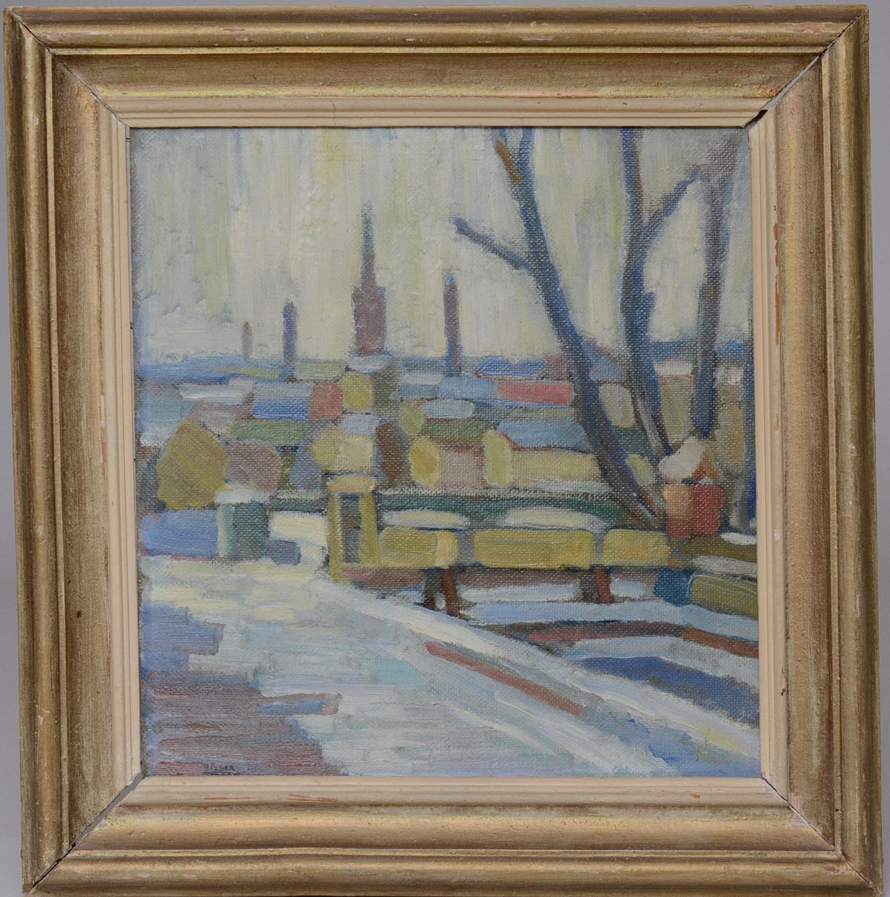 BIRGER STRÅÅT. STADSVY OLJA PÅ PANNÅ.