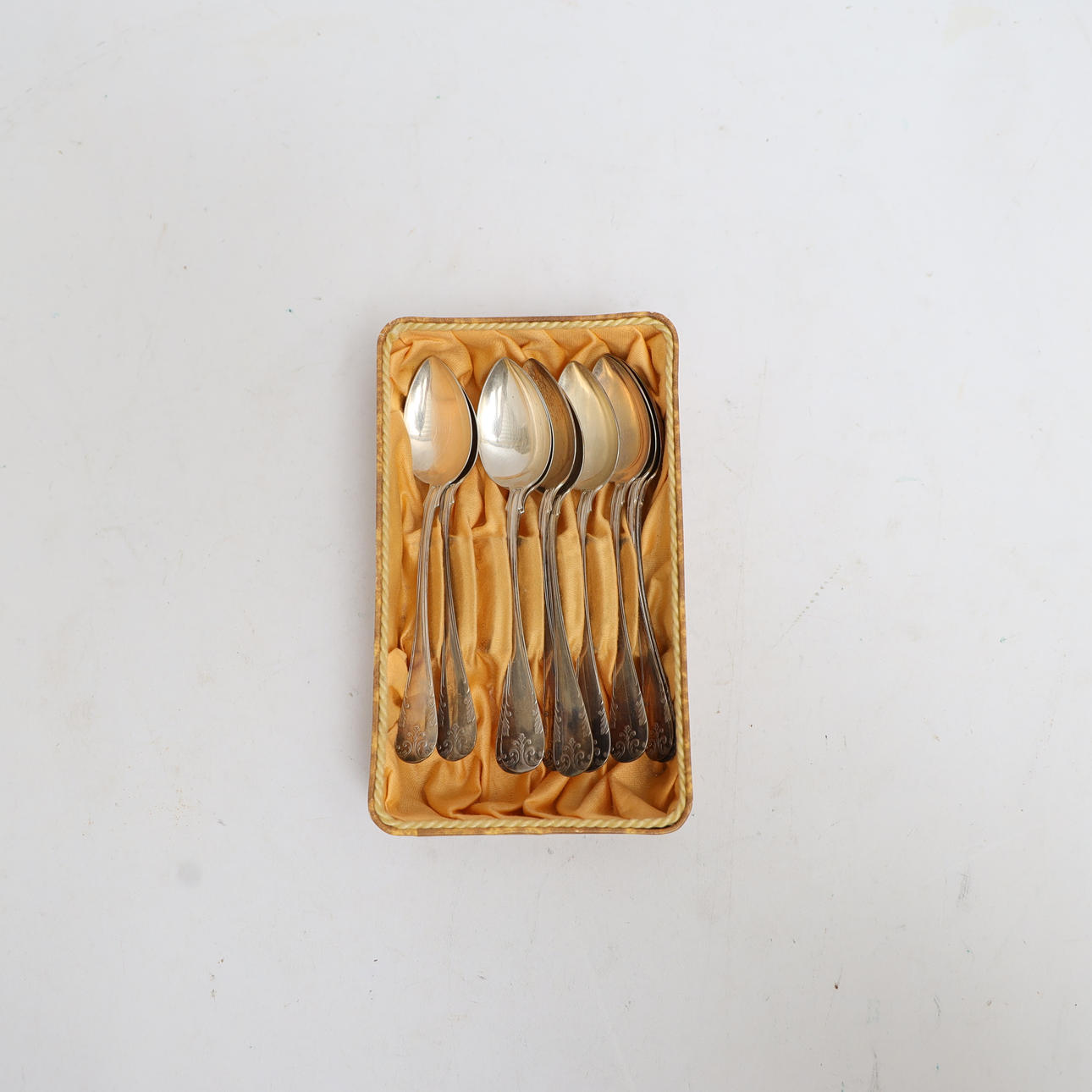 TEASPOONS, 10 pcs, silver, "gammal fransk".