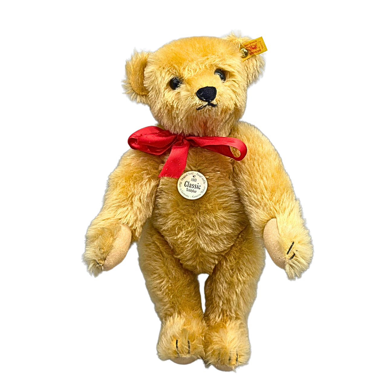 STEIFF CLASSIC 1909 TEDDYBJÖRN I BEIGE MED BRUMSTÄMMA