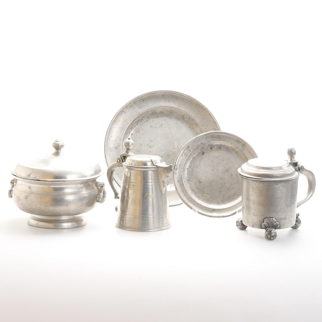 TENNFÖREMÅL, 5 delar, 1700/1800-tal.