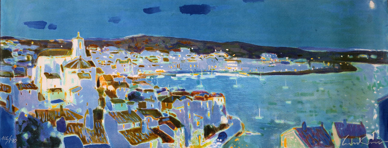 LLUÍS AMER. Vy över Cadaqués.
