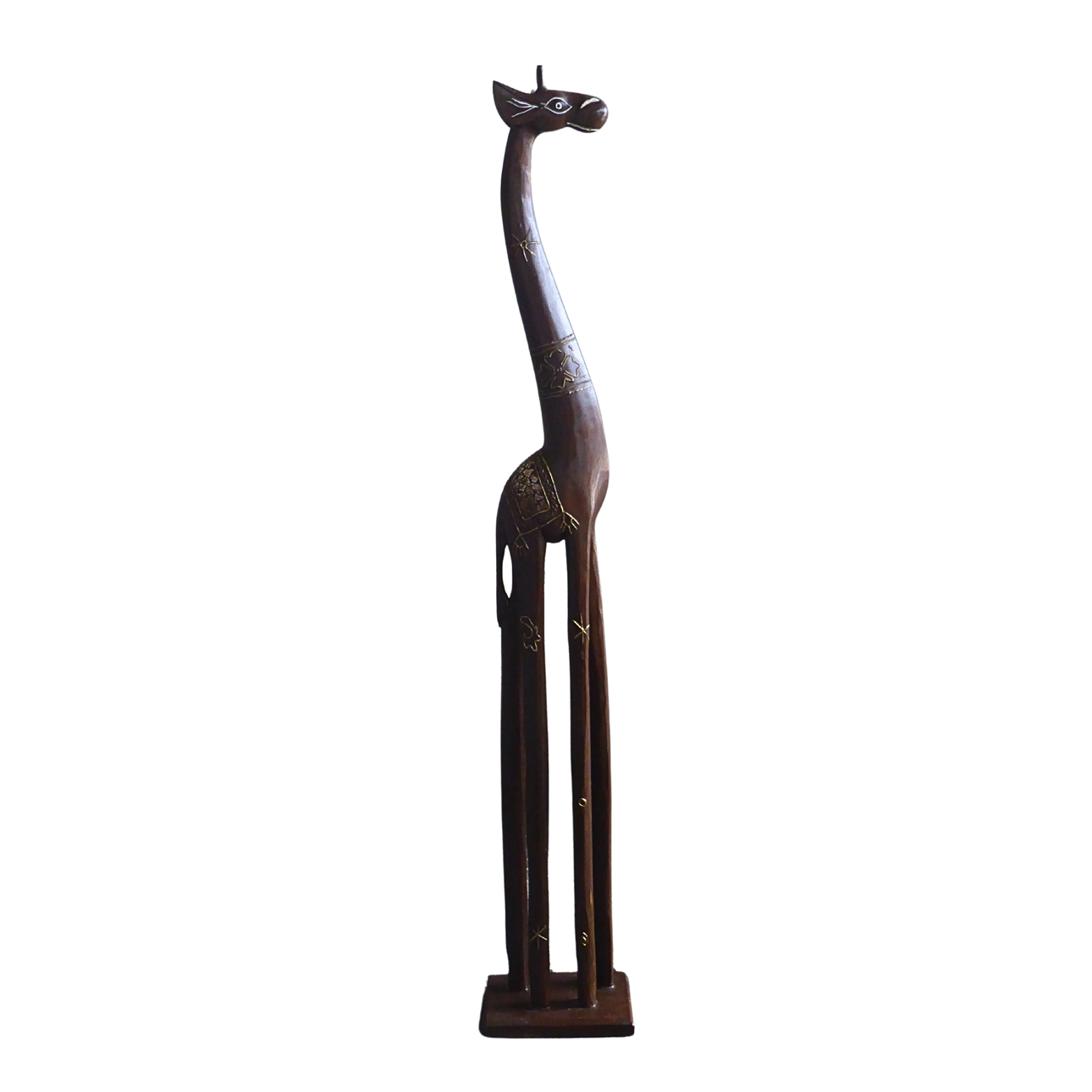 HANDSKUREN GIRAFFSKULPTUR I TRÄ
