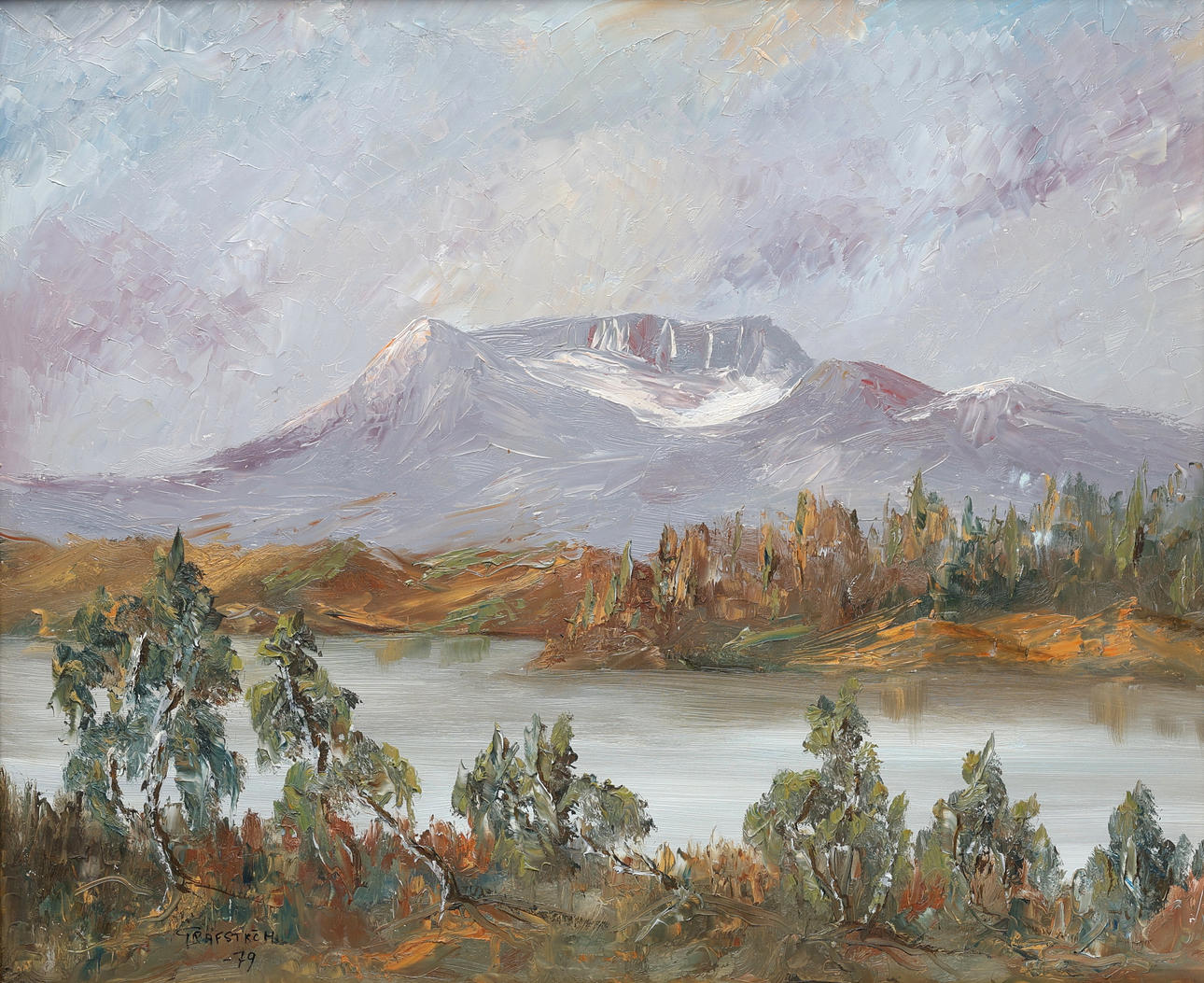 SVEN-ERIC GRAFSTRÖM. Oil on panel, landscape motif, signed, dated -79.