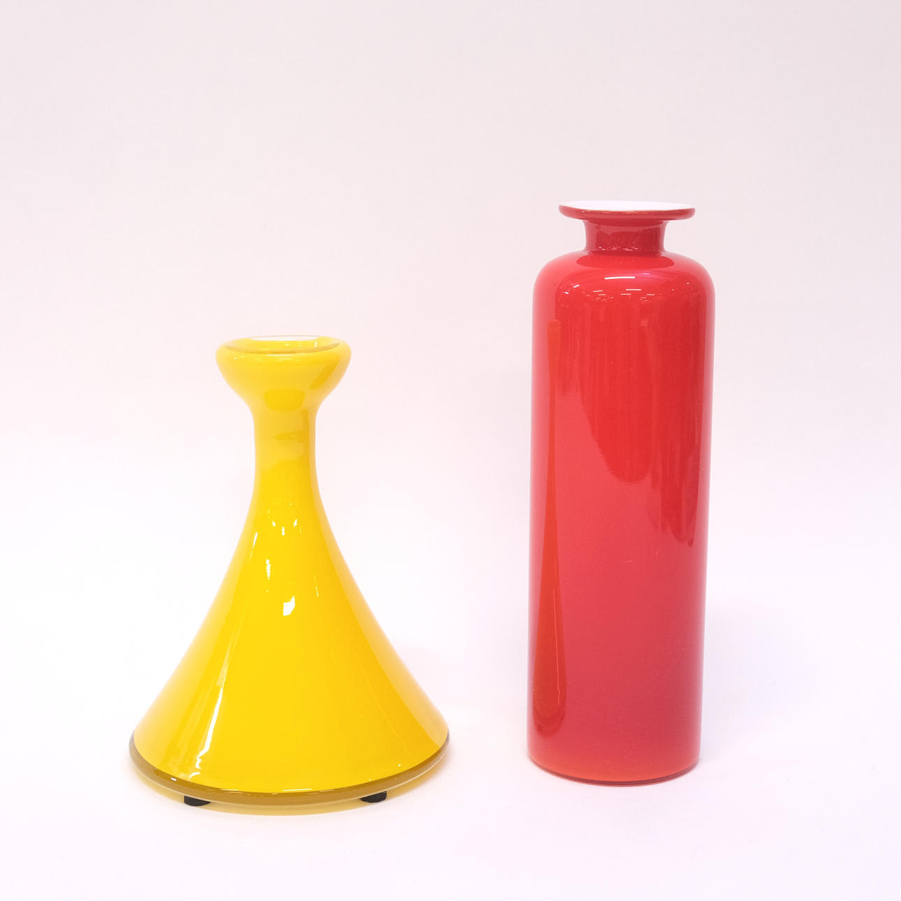 PER LÜTKEN. VASES, "CARNABY", HOLMEGAARD, TWO PIECES.
