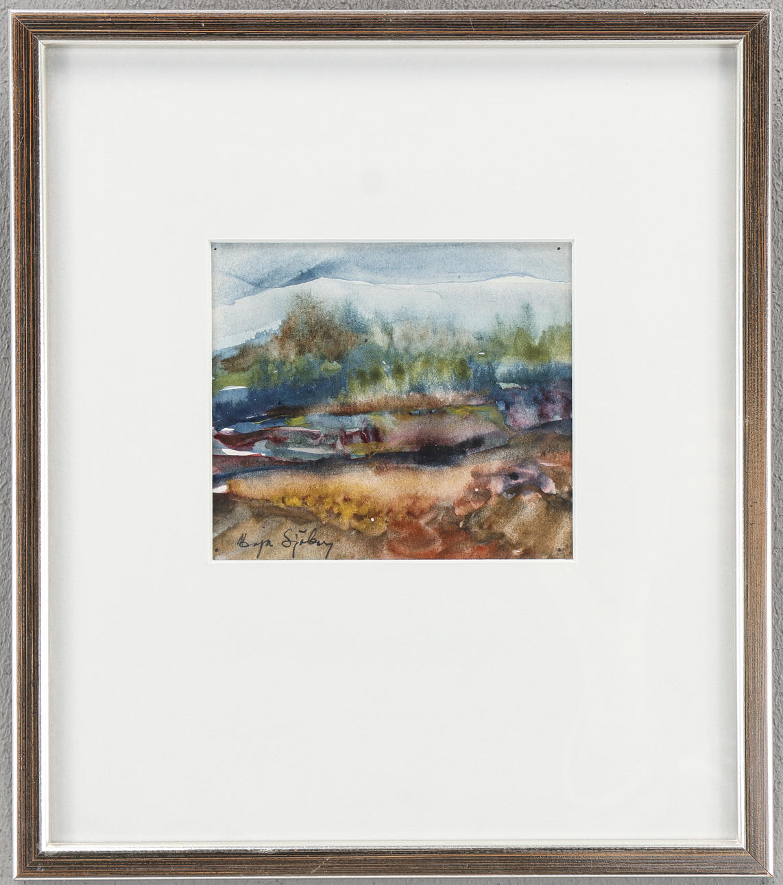 MAJA SJÖBERG. Watercolour, signed.