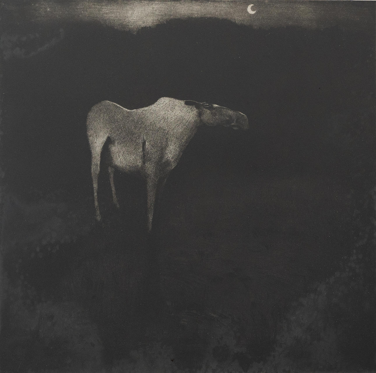 KAJ ENGSTRÖM. "Änkan" (The Widow), etching no. 20/100, signed and dated -84.