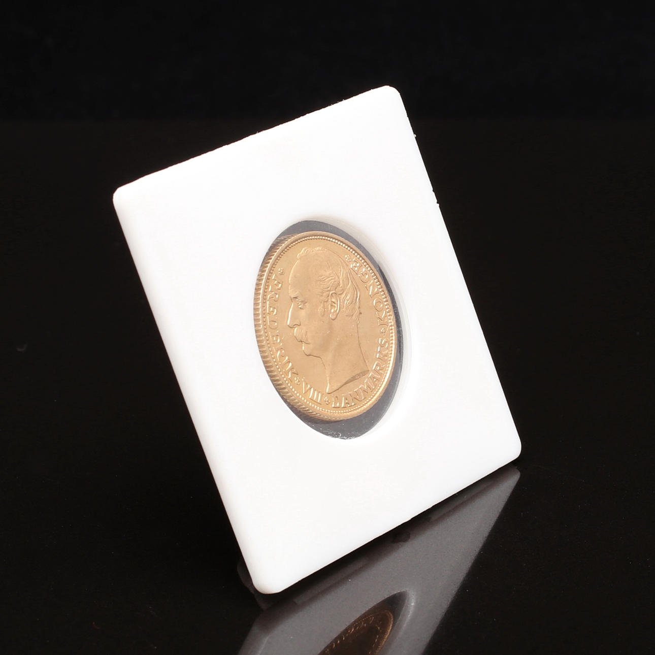 GULDMYNT, 20 danska kroner, 1911, 21,6K, 8,9 gram.