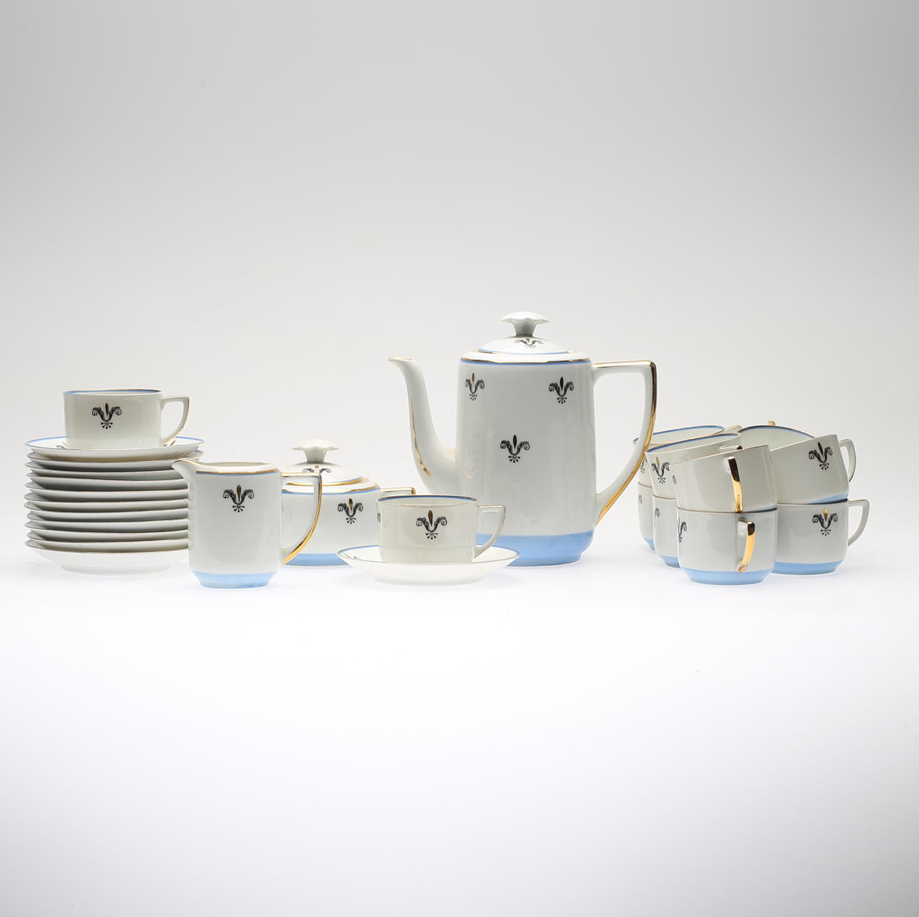 KAFFESERVIS, 15 delar, ALP, Lidköping, 1900-talets första hälft.