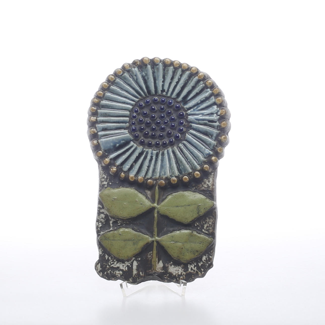 VÄGGRELIEF, stengods, blomma, Lisa Larson, Gustafsberg.