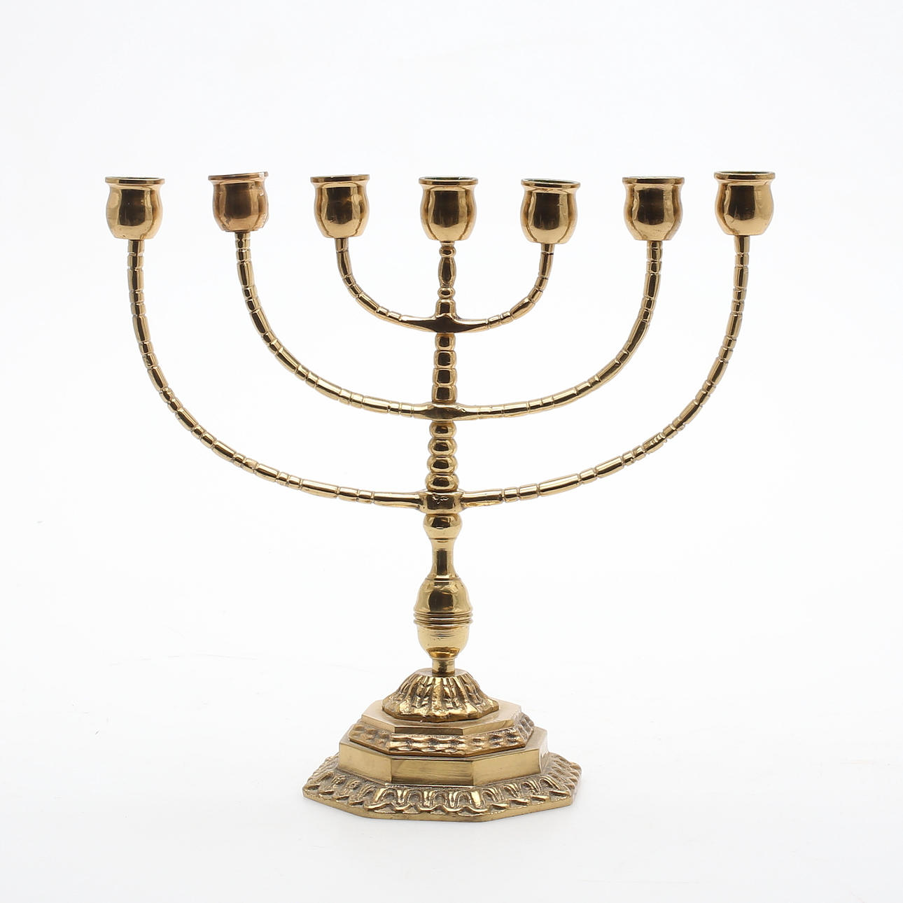 KANDELABER, 7 ljusarmar, malm/mässing, 1900-tal.