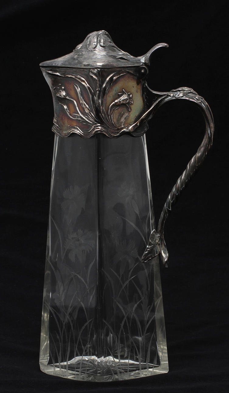 KANNA, glas och nysilver, jugend, 1900-talets början.