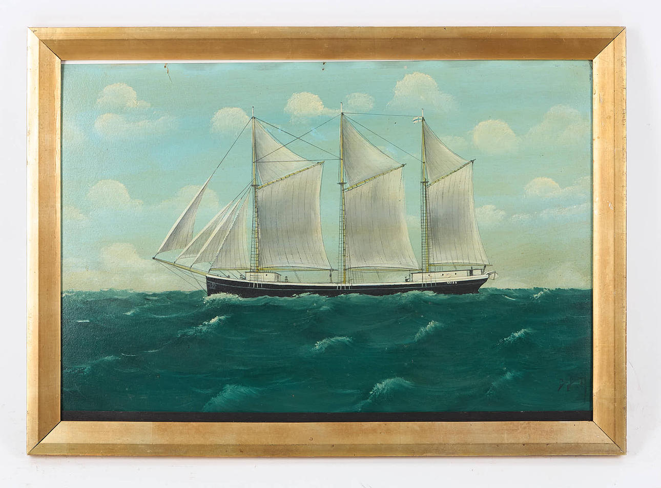 SHIP PORTRAIT, "Vågen", signed, oil on panel.
