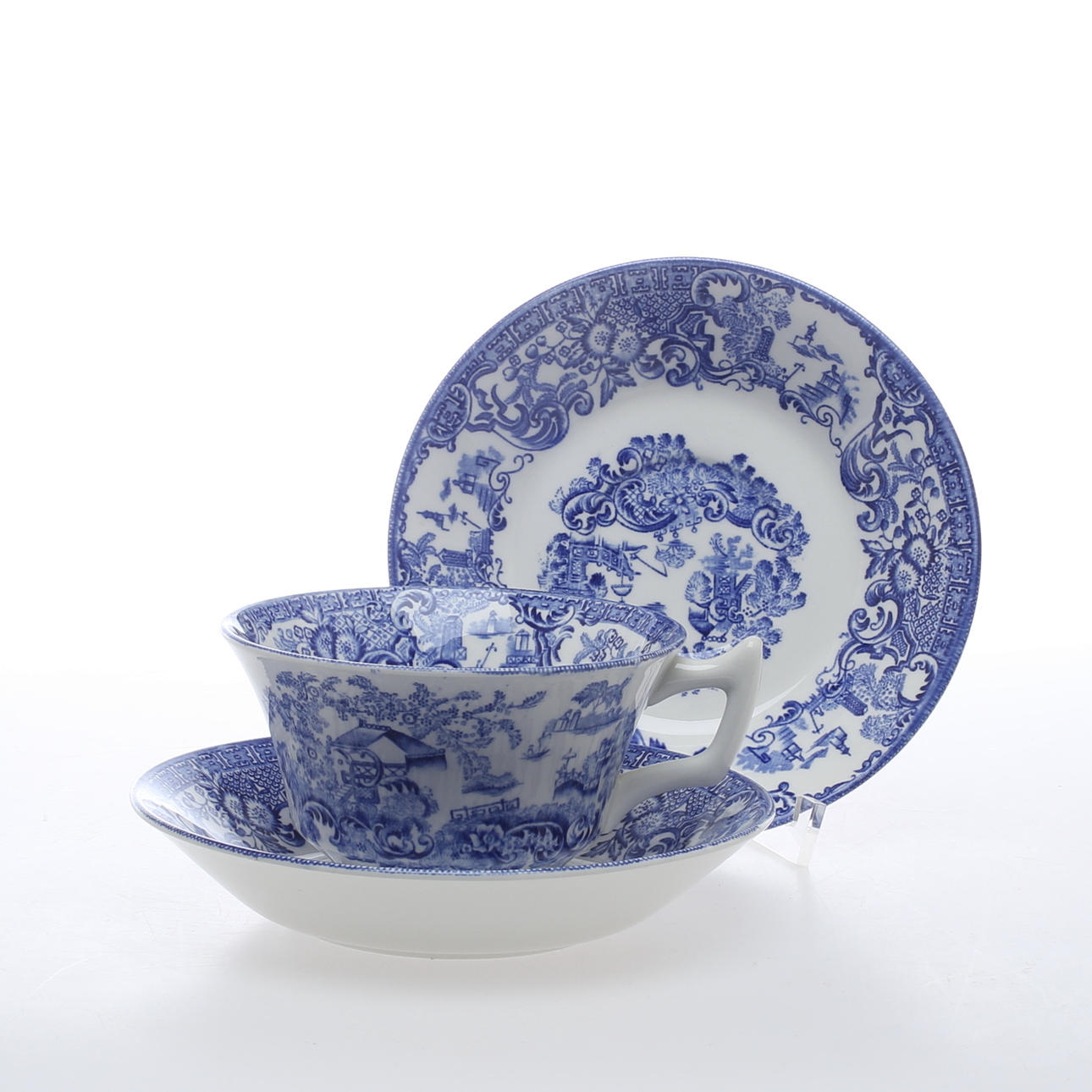 TEKOPPAR MED FAT, 7 set, porslin, Rörstrand.