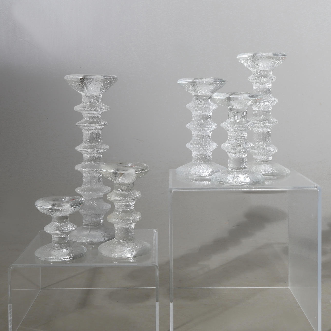 LJUSSTAKAR, 6 st, glas," Festivo", Timo Sarpaneeva.