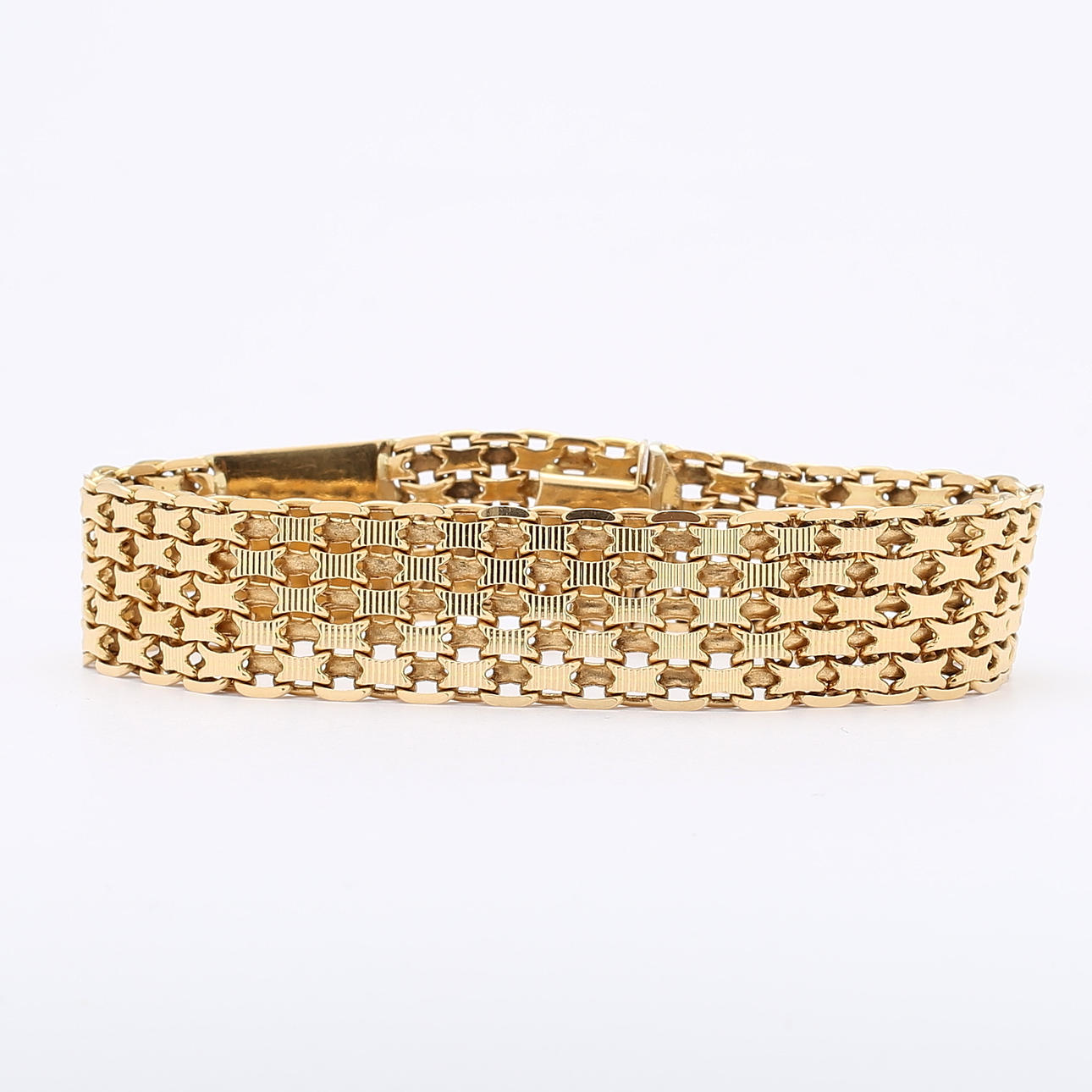 ARMBAND, X-länk, 18K guld. Vikt ca 41,9 g.