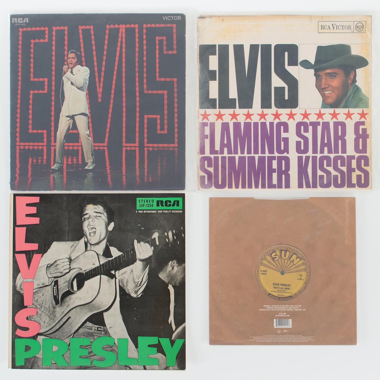 ELVIS PRESLEY. Vinylskivor, 4 stycken.