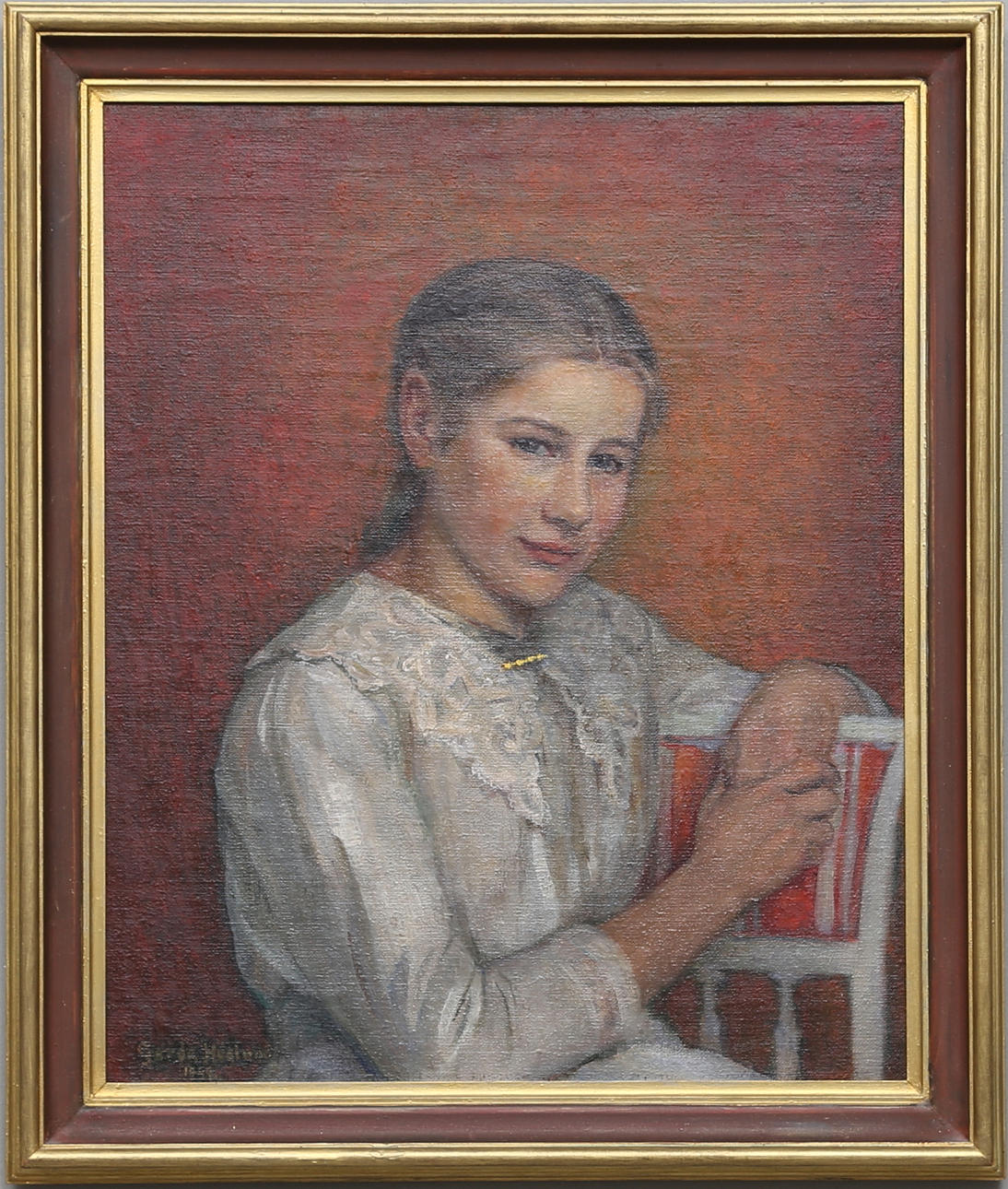 GERDA HÖGLUND. Olja på duk, signerad och daterad 1949.