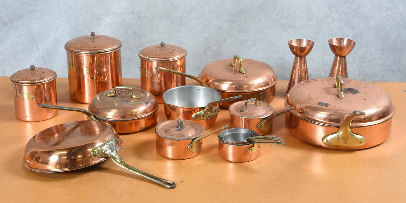 KOPPARGRYTYOR 11 delar Krögarhuset, 5 diverse.